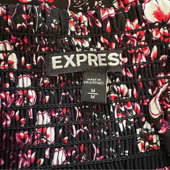 Express Summer Floral Bouquet Handkerchief Hem Boho Dress, Sz M - Picture 13 of 14